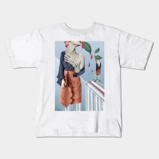 Surreal Fashion Collage Kids T-Shirt